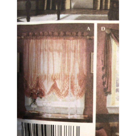 Simplicity Curtain Drapes Can Tops Panels Swag Sewing Pattern UNCUT Draped Swags - Picture 4 of 8